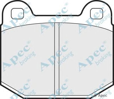 APEC BRAKING pad282 -  Комплект тормозных колодок, дисковый тормоз